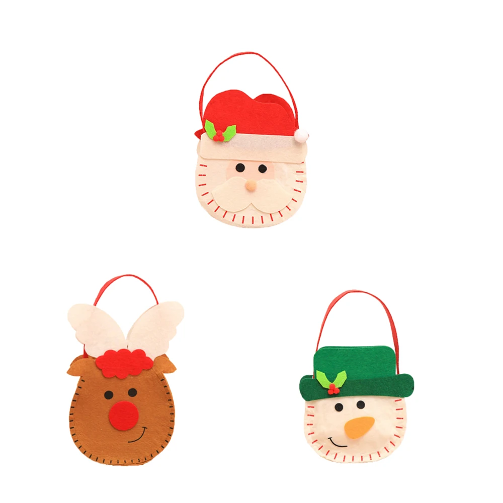 

Felt Dimensional Gift Candy Bags Christmas Decorations for Home Party Xamas Gift
