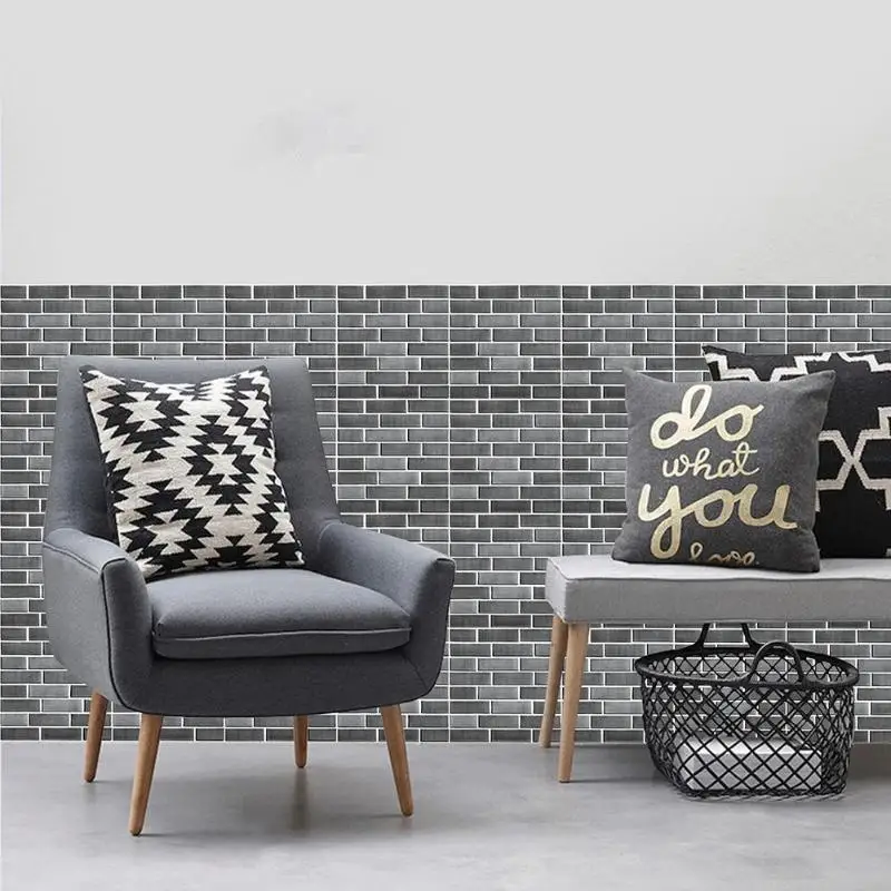 3D Wallpaper Wall Stickers Geometry Brick Stone Waterproof Self-Adhesive Decal Home Bedroom Kitchen Creative Decor Environmental 3D Wallpaper Wall Stickers Geometry Brick Stone Waterproof Self-Adhesive Decal Home Bedroom Kitchen Creative Decor Environmental