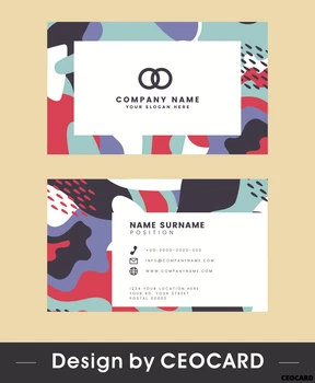 

name card template abstract colorful classical deformity paper Y0105