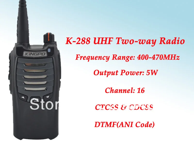 Kingpo k-288 UHF 400-480 мГц 5 ватт 16channel коммерческие ручной Двухканальные рации