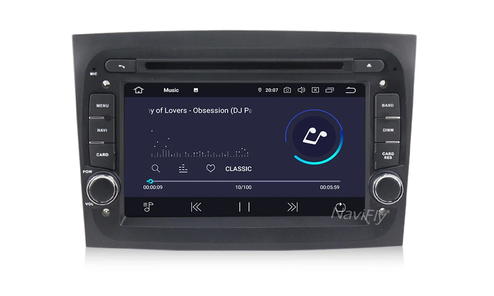 Perfect NaviFly IPS Screen DSP Android9.0 HD 1024*600 CAR DVD player gps navigator for Fiat Doblo 2016 car DAB OBD2 DVR view camera 19