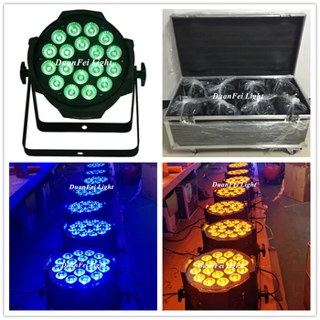 

(8pcs+Flightcase) 18x15w led par rgbwa 5in1 dmx par 64 led dj par can indoor stage rgbwa par led wash light