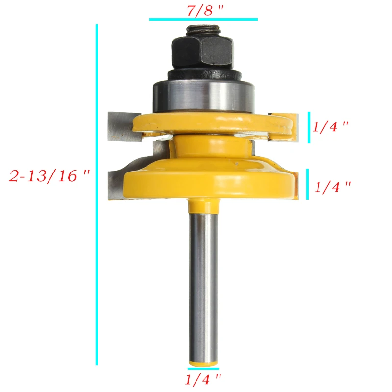 

1/4 Inch Shank Rail And Stile Wood Router Bit Set Standard Ogee Woodworking Drill Bit Cutter Power Tool Kit Newest 2Pcs/set