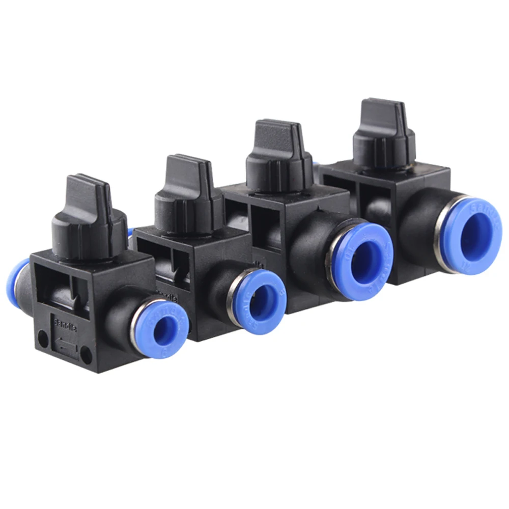 

10mm 8mm 6mm 12mm OD Hose Pipe Tube Push Into Connect T-joint 2-Way Flow Limiting Speed Control Air Pneumatic Hand Valve Fitting