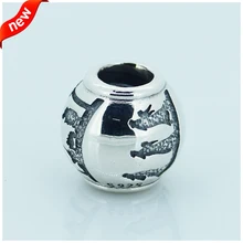 Подходит для Pandora Браслеты Silent Night талисманы 925 пробы серебро бусины