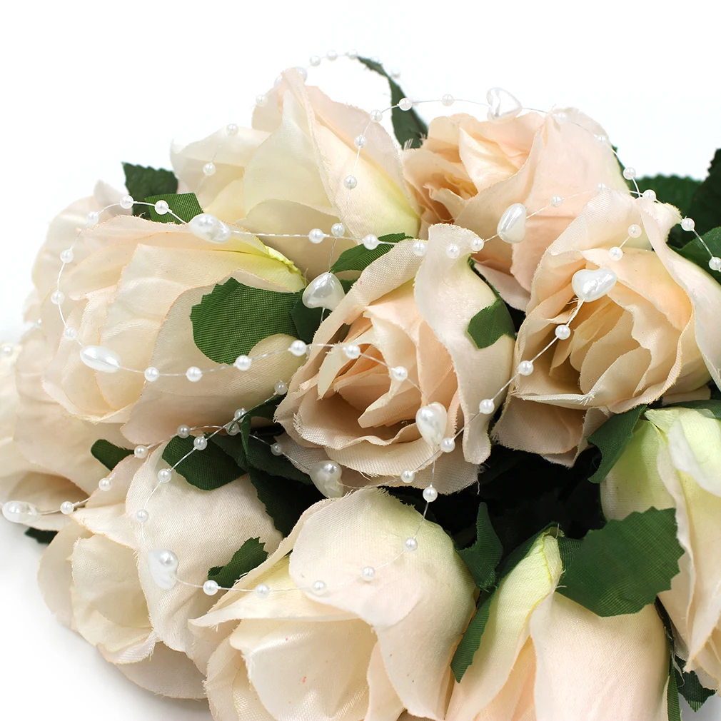 5 Meters Fishing Line 9mm heart pearls Beads Flowers Chain pearls Garland Wedding Party Decoration party Bouquet Supplies 5 Meters Fishing Line 9mm heart pearls Beads Flowers Chain pearls Garland Wedding Party Decoration party Bouquet Supplies