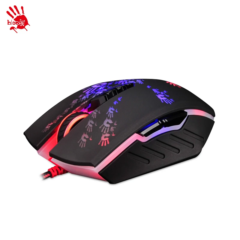A4TECH A60 кровавая Подсветка Мышь PC Игры 8bottons игровой USB проводной 4000 Точек на дюйм