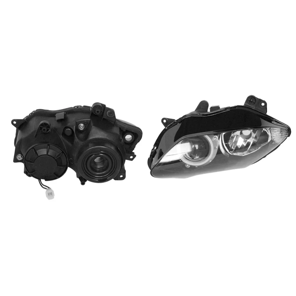GZYF фара для Yamaha 2007 2008 YZF-R1 07 08 YZF R1, передняя абсолютно новая прозрачная световая лампа из Китая, черный цвет