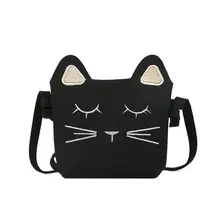 Маленькие кошельки для девочек, милая сумка через плечо с кошкой для детей, для маленьких девочек