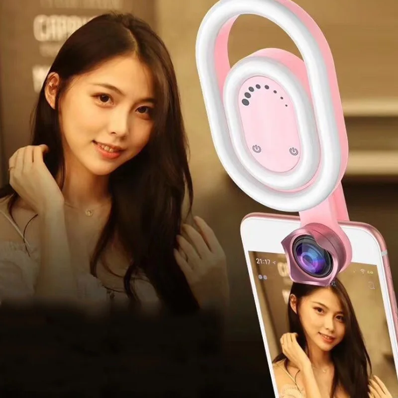 

Selfie Ring Light Wide Angle Lens 32 LED Camera Makeup Light Clip Fill Lights for Phone SGA998