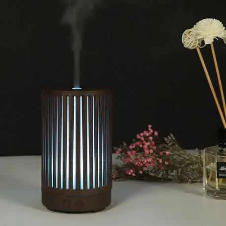 

New hollow wood grain ultrasonic humidifier, ultra-quiet hydrating and humidifying household aromatherapy machine