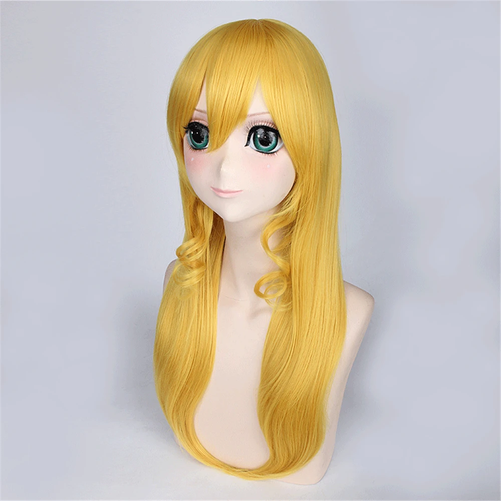 Лидер продаж LoveLive Ayase Eli челка длинные волосы золотой парик костюм на Хэллоуин