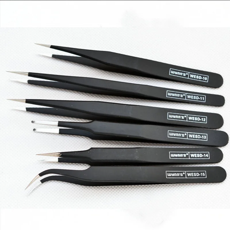 

Anti-static sub-component pliers High-precision tip straight round elbow pliers repair tool multi-purpose pliers