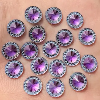 

10mm Resin Rhinestone Round Flat Back stones and crystal trim Gems For Costume Button Crafts DIY 400PCS -A336*5