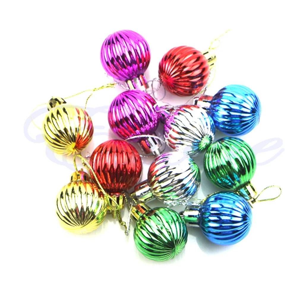12PCS Christmas Tree Hanging Ball Baubles Ornament Decoration