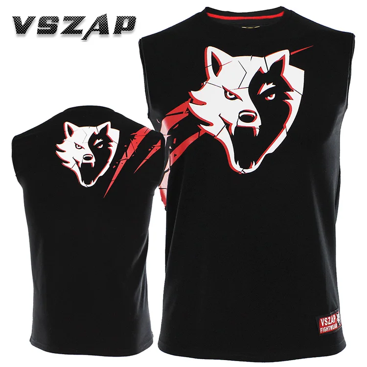 

VSZAP Vest sleeveless T-shirt male MMA fight Thai boxing fitness combat