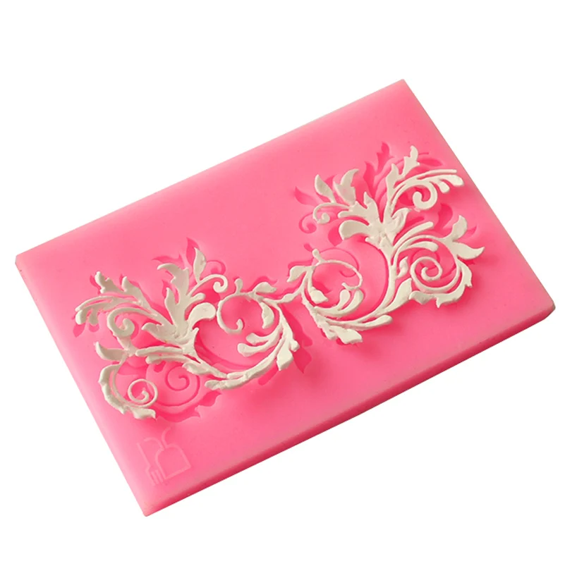 Бесплатная доставка Цветы Кружева Силиконовые помадные выпечки пасты Плесень DIY