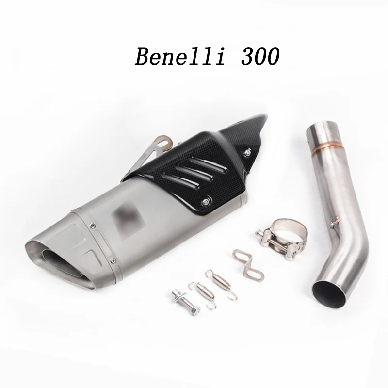 Для Бенелли 300 302 502 600 глушитель для мотоцикла Benelli BN300 JB302 BN302 TRK502 TNT600 Труба среднего звена мотоцикл лазера