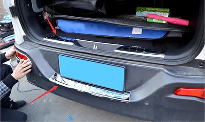 

Outer + Inner Rear Bumper Protector Sill trims for Jeep Cherokee 2014 2015 2016