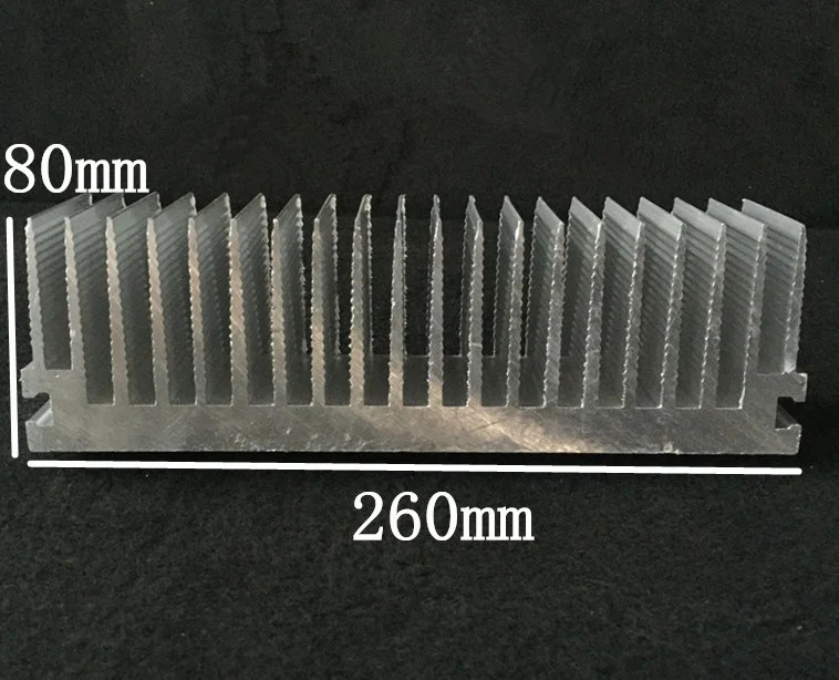 Алюминий теплоотвод Электрический теплоприёмник ширина 260 мм, 80 мм произвольной длины 260*80*300/400/500 мм модуль печатной платы теплоотводы