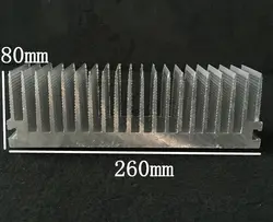 Алюминий теплоотвод электронный теплоотвод ширина 260 мм, высокая 80 мм произвольной длины 260*80*300/400/500 мм модуль PCB теплоотводы