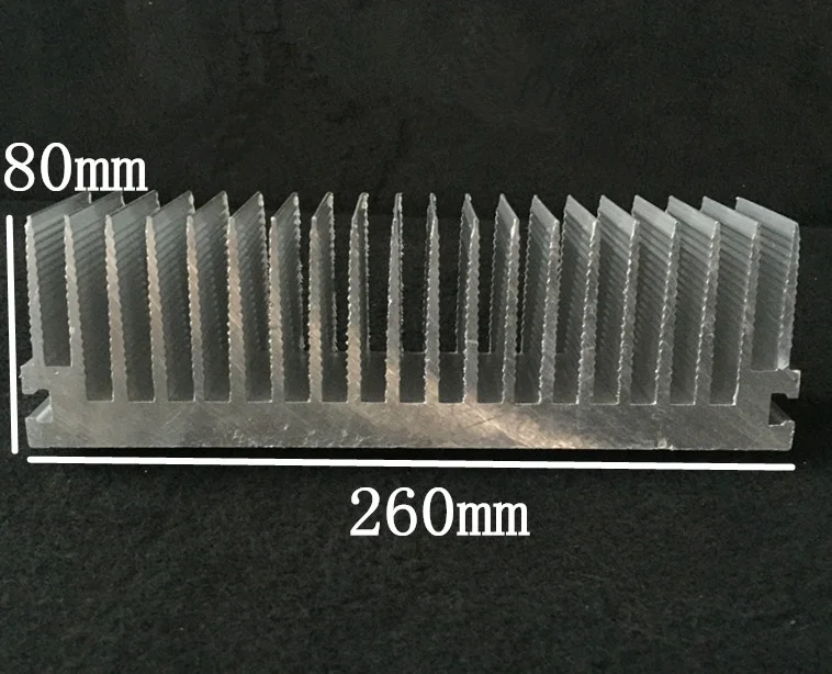 Aluminum heat sink electronic heat sink width 260mm,high 80mm arbitrary
