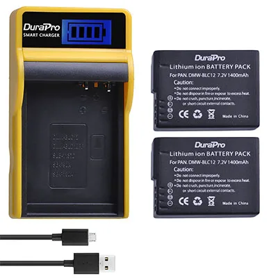 2 Battery Set 1 шт. 1400 мА/ч, DMW-BLC12 ДМВ BLC12 BLC12E Батарея+ ЖК-дисплей USB Зарядное устройство для цифрового фотоаппарата Panasonic FZ1000 FZ200 FZ300 G5 G6 G7 GH2 BLC12 Камера - Color: 2 Battery Set
