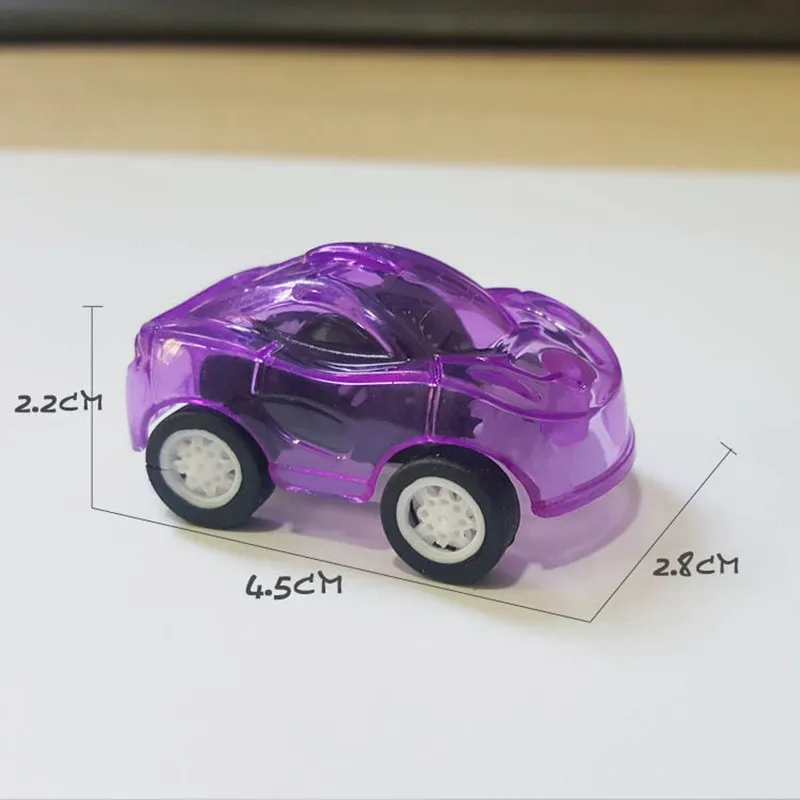 Новые детские игрушки автомобили мини Карамельный цвет назад к Мощность автомобиль прозрачный маленькие игрушки Пластик случайный Цвета