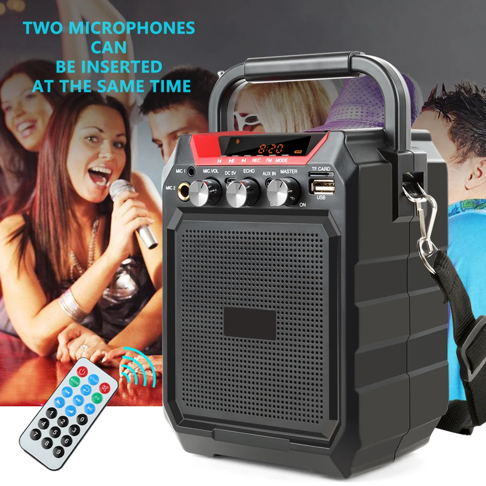 

Itu'f Portable Bluetooth Speaker Wireless 3D Sound System Stereo Music Subwoofer Support AUX FM TF Microphone Remote Control