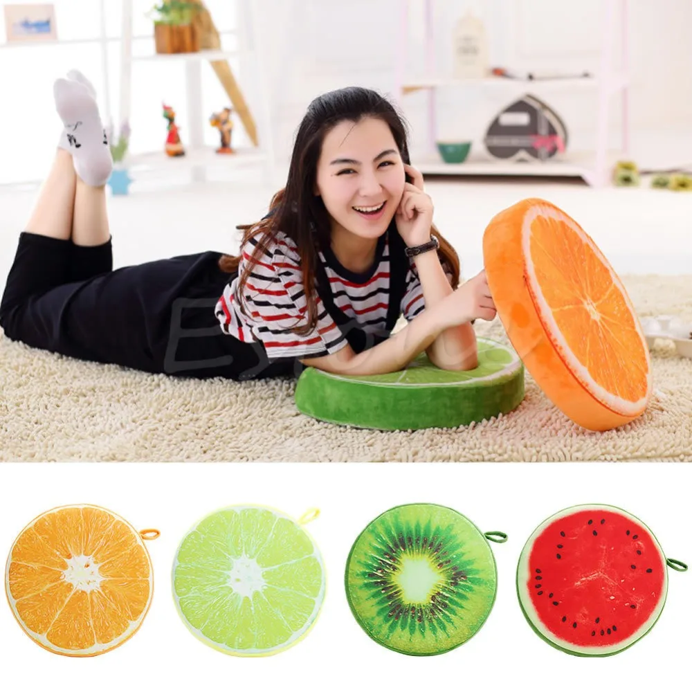 Новые 3D креативные фруктовые подушки арбуз плюшевые игрушки киви диванная подушка