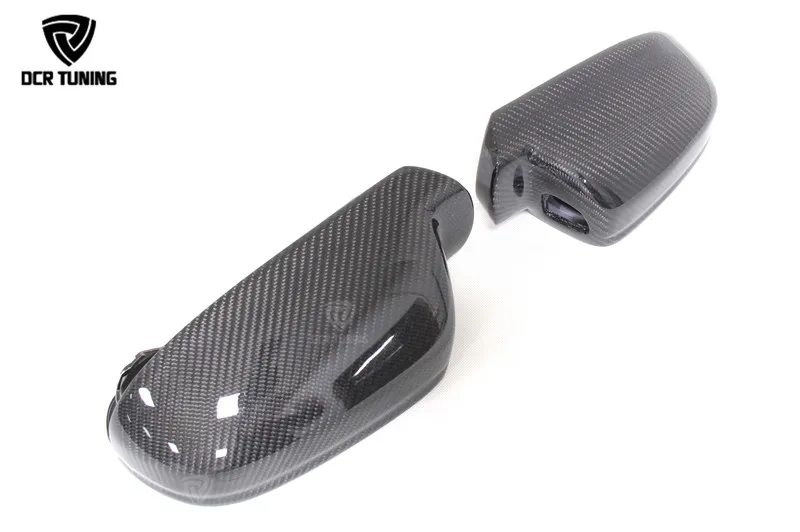 For Audi A4 B8.5 A5 S5 RS5 Carbon Fiber Rear View Side Mirror Cover Replacement Without Lane Assit & With side assit 2010 - 2016 (2)