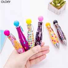 OLOEY5PC маленькая Подарочная шариковая ручка в форме боулинга, шариковая ручка в форме цветка, ручка с милым мультяшным рисунком, студенческий подарок, канцелярские товары, подарок на день детей