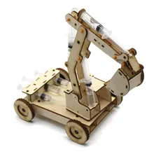 STEM Toys for Children Educational Science Experiment Technology Toy Set DIY Hydraulic Excavator Model Puzzle Painted Kids Toys