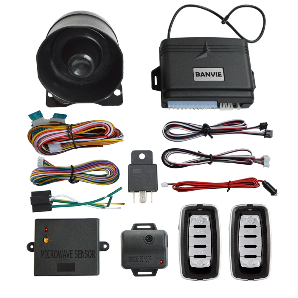 BANVIE 1 WAY CAR SECURITY ALARM SYSTEM KEYLESS ENTRY