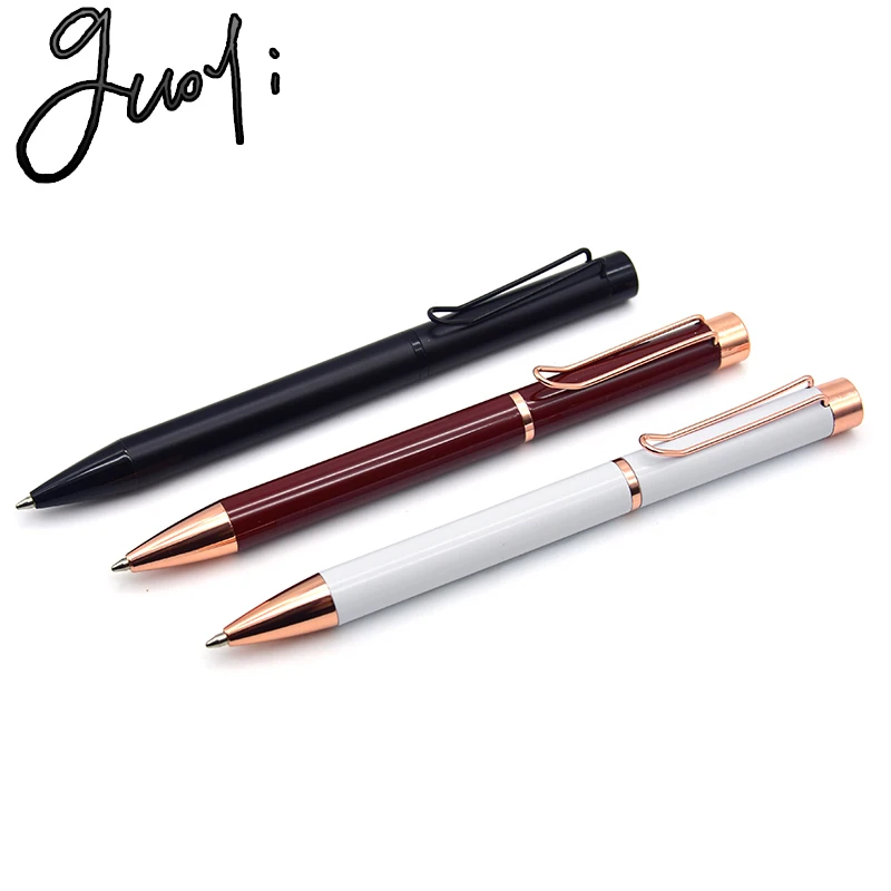 

Guoyi A139 new G2 424 metal ballpoint pen gift box simple rotation 0.7mm pen office stationery gift luxury hotel writting pen