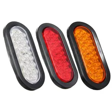 2 Unids 6 Pulgadas Oval Oblonga 22 Detener Cola de La Vuelta de Luz LED Sellado de Montaje En Superficie Del Remolque Del Camión