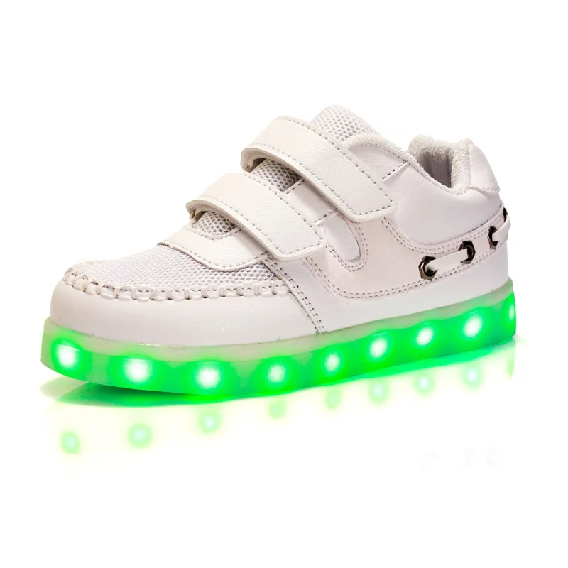 KRIATIV 2018 USB charging kid light up shoes children Neon led slippers