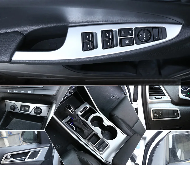 

Lsrtw2017 Abs Car Interior Trims Central Control Gear Panel Frame Trims for Hyundai Tucson 2015 2016 2017 2018