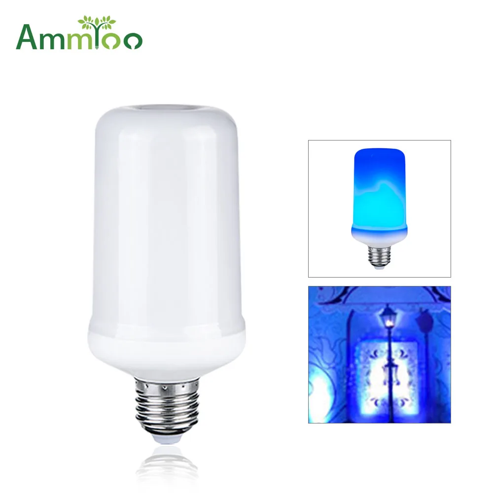 

Blue Flame Effect LED Lamp Bulb 9W Dynamic Fire Burning / Flickering light E27 AC 85-265V For Christmas Holiday Decoration Lamps