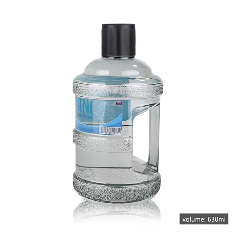 OBR 630 мл спортивные бутылки для воды шейкер бутылка BPA бесплатно портативный пластиковый герметичный путешествия открытый фитнес-гантель бутылки - Цвет: Black