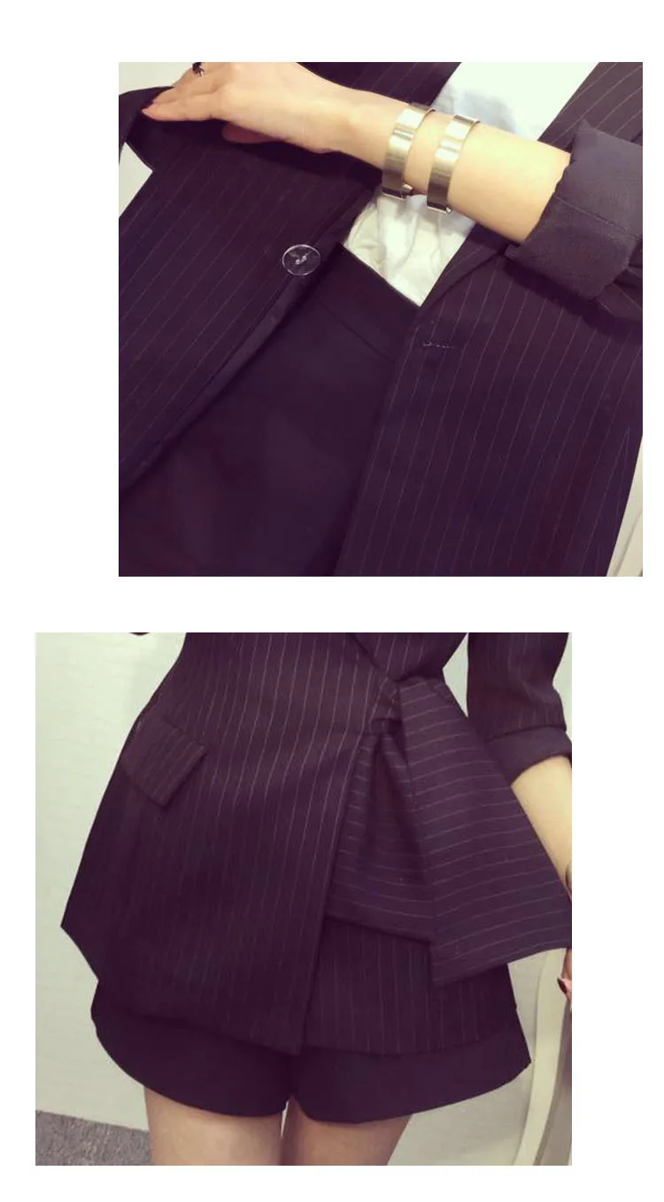 Женский Длинный блейзер в черную полоску, элегантные куртки с поясом, формальные, для офиса, для женщин,, Весенняя верхняя одежда размера плюс 5XL