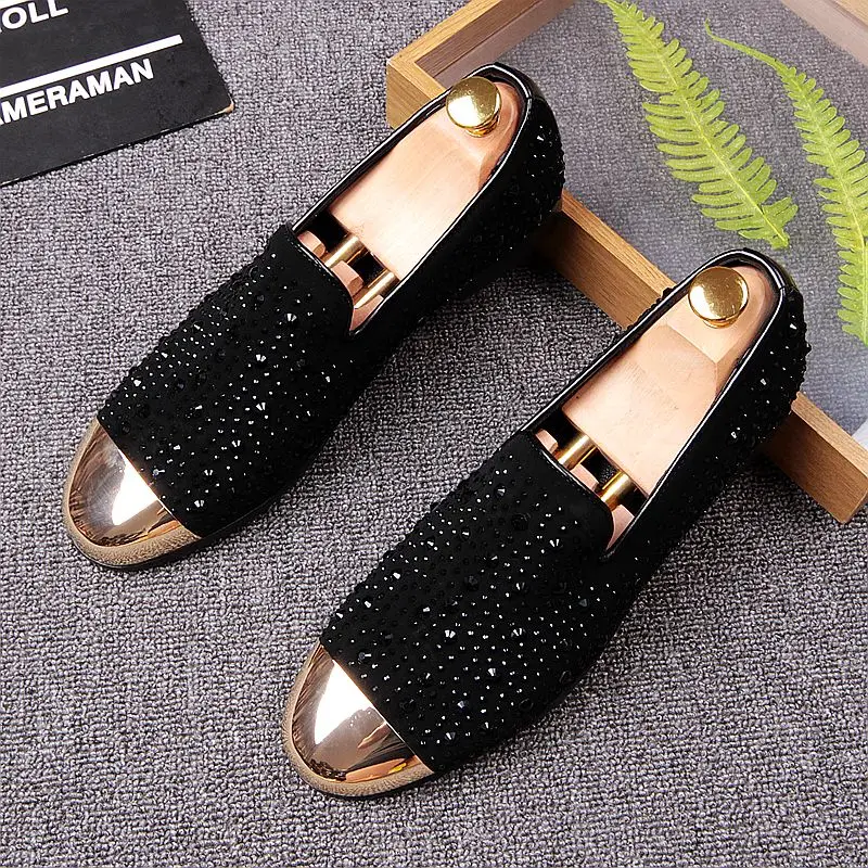 Respirant Strass Mans Bateaux Pois Paresseux Plat Loisirs Chaussures Mode Conduite Mocassins zUwqHWBAnp