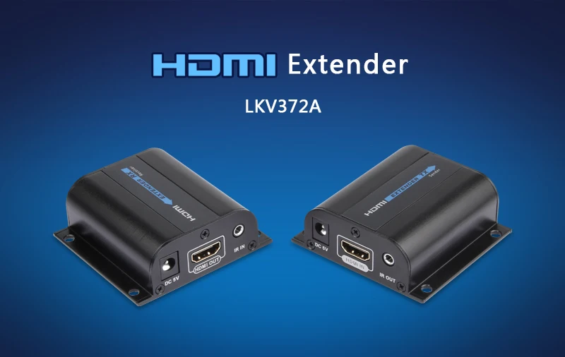 1 пара/лот LKV372A HDMI 1080 P удлинитель с ИК-конвертер до 60 м, видео/аудиоудлинитель над Cat6/Cat7