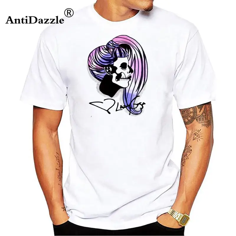

Men T-Shirt Fashion Lady Gaga Piano Photo Adult T-Shirt Hip Hop Short Sleeve Casual Printed Tee euro size free shipping