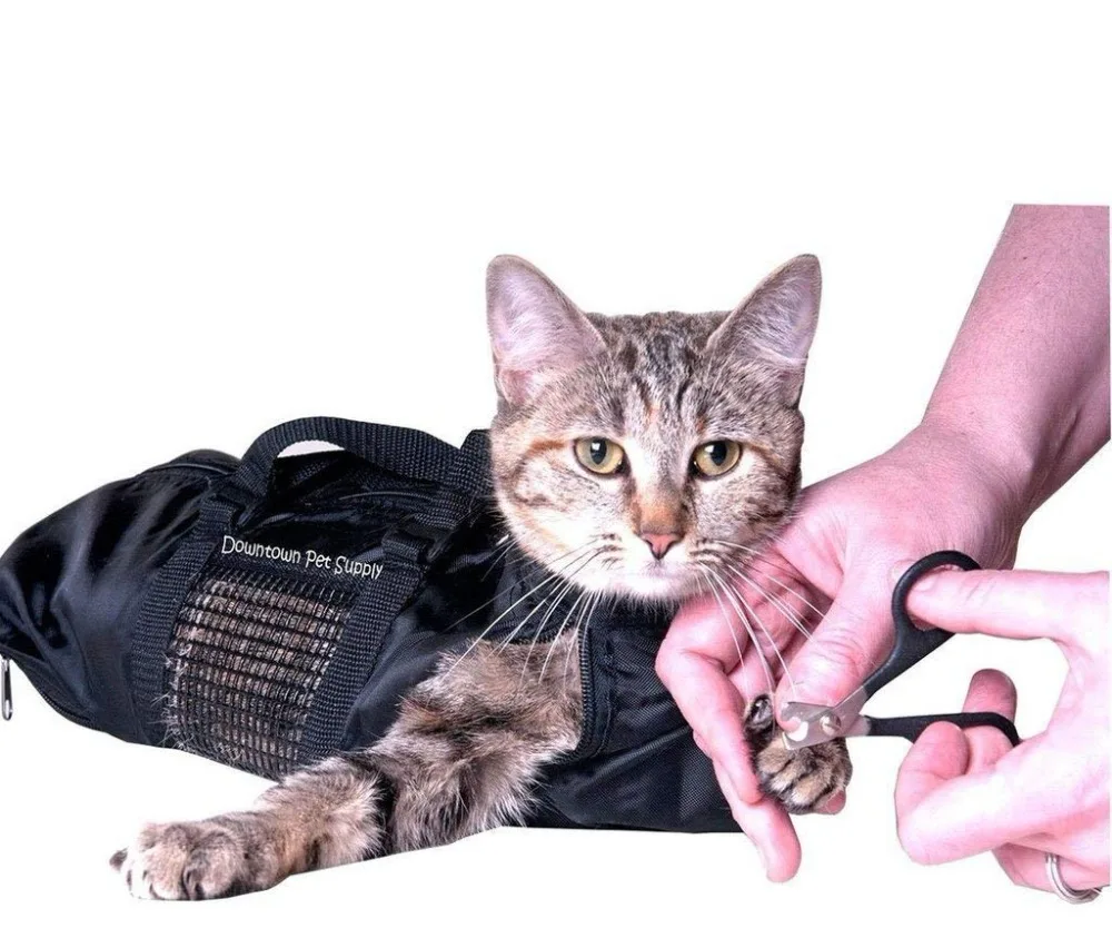 Cat Уход за лошадьми мешок Прочный универсальные сумки держать кошек благополучно, содержащихся во время Уход за лошадьми ногтей Обрезка и