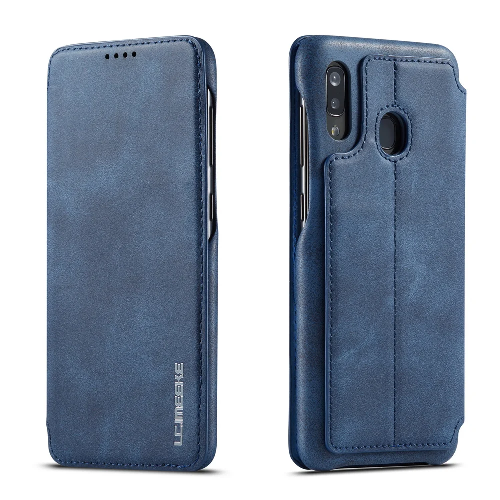 A20e A202F чехол для samsung Galaxy A30 A40 A50 A70 A20 e чехол с логотипом Флип кожаный толстый кошелек Стенд брендовая качественная книга
