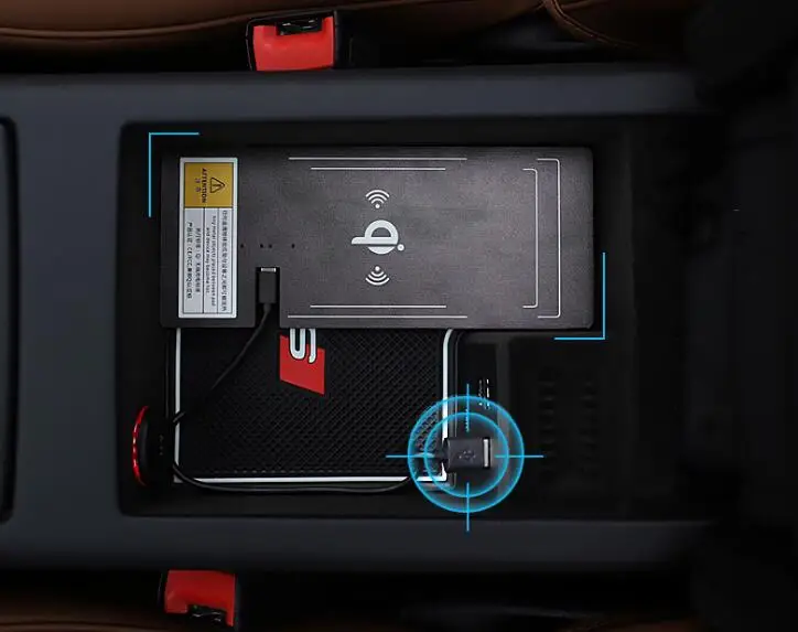 DNHFC специальный бортовой QI беспроводной телефон зарядная панель для Audi автомобиль-Стайлинг