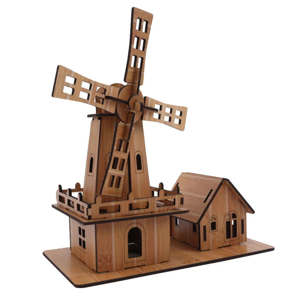 Деревянные игрушки DIY Дом Модель 3d Головоломка Развивающие игрушки для детей развитие мозга головоломки Пазлы для детей игрушки подарки