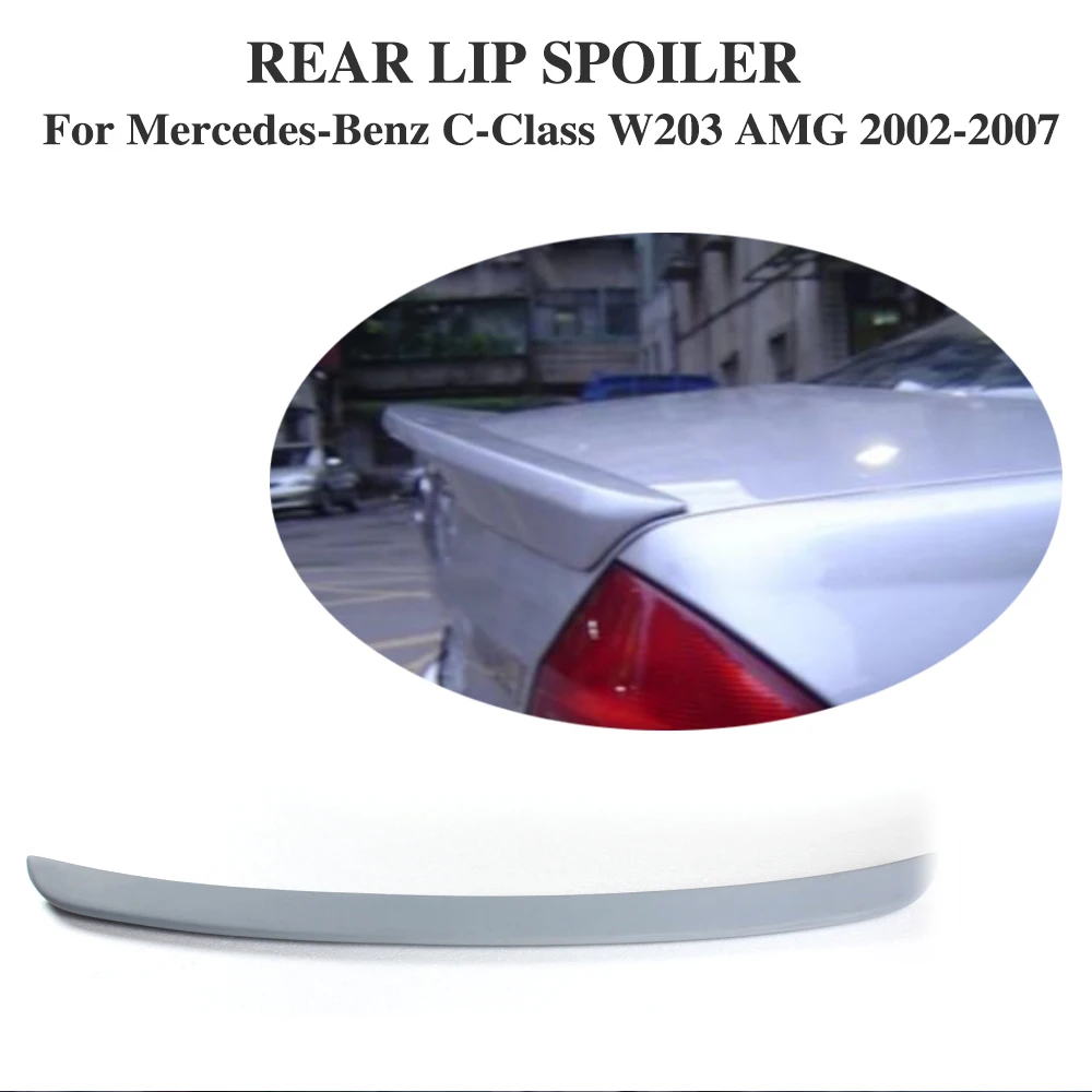 

Rear Trunk Boot Lip Spoiler Wing Sticker For Benz C Class W203 C240 Sedan 2002-2007 PU Unpainted