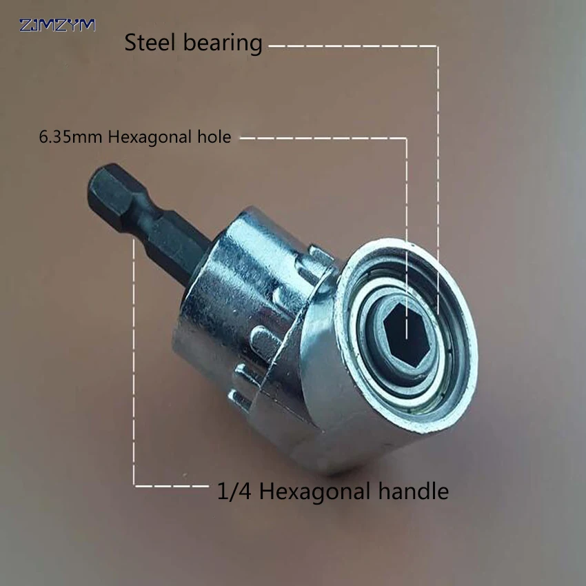 

105 Degree 1/4 Adjustable Hex Bit Angle Driver Screwdriver Magnetic Bit Angle Extension ScrewDriver Socket Holder Adapter